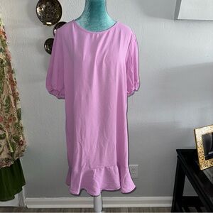 Beeson River Pink Boxy Ruffled Tunic Top